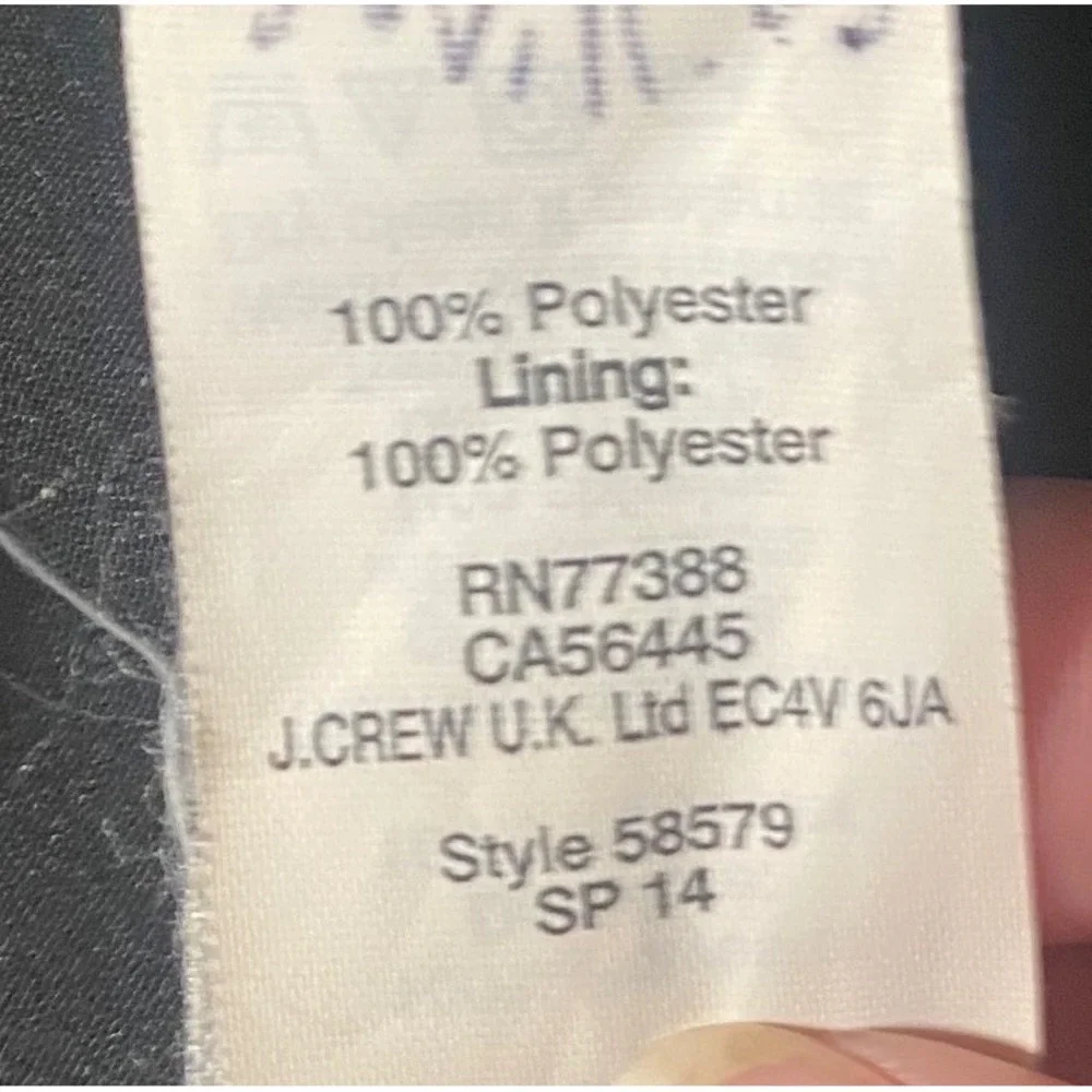 J.Crew Dress Womens 6 Black Sleeveless Round Neck Side Zip Pleated Party